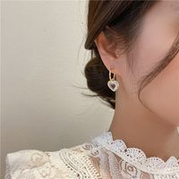 Korea Micro-inlaid Zircon Transparent Love Earrings S925 Silver Needle Earrings main image 3