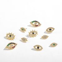 2021 Fashion New Style Ethnic Style Eyes Zircon Earrings Factory Direct Wholesale Foreign Trade Jewelry main image 1