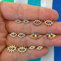 2021 Fashion New Style Ethnic Style Eyes Zircon Earrings Factory Direct Wholesale Foreign Trade Jewelry main image 6