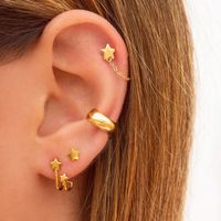 Fashion Jewelry Unilateral Star Ear Clip Earrings Set main image 2