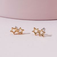 Fashion Jewelry Star Stud Hollow Earrings main image 3