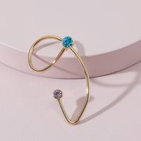 Qingdao Davey European And American Fashion Jewelry Simple Metal Irregular Large Hoop Earrings main image 3