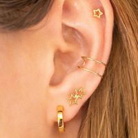 Qingdao Davey European And American Fashion Jewelry Xingx Ear Clips And Ear Studs Copper Eardrop Earring Set Unilateral Earrings main image 1