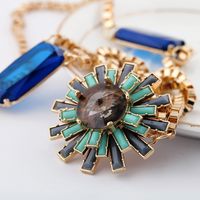 Fashion Long Necklace Gemstone Autumn And Winter Sweater Chain Creative Flower Pendant Accessories main image 4
