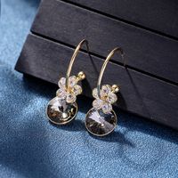 Simple Temperament Super Shiny Crystal Gem Earrings Super Fairy Goddess Temperament Zircon Earrings Sterling Silver Needle Ear Rings Wholesale main image 3