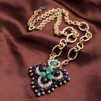 Créatif Bohème Mode Chandail Chaîne Personnalité Sauvage Populaire Collier Conception Sens Des Gemmes Rétro Clavicule Chaîne Tendance main image 2