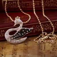 Simple Temperament Little Swan Necklace Niche Design Sense Clavicle Chain Autumn And Winter Long Sweater Chain Tide main image 1