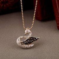 Simple Temperament Little Swan Necklace Niche Design Sense Clavicle Chain Autumn And Winter Long Sweater Chain Tide main image 5