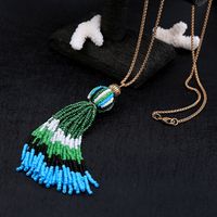European And American Fashion Chain Long Ethnic Style Tassel Necklace Elegant Bohemian Beach Accessories Necklace Clavicle Chain main image 4