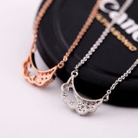 Creative Harajuku Style Hollow Necklace Shiny Diamond-encrusted Goddess Temperament Necklace Girlfriends Same Style Gift Sweater Chain Fashion main image 1