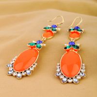 Personality Creative Flower Earrings Design Sense Diamond-studded Gemstone Earrings Wholesale Jewelry main image 1