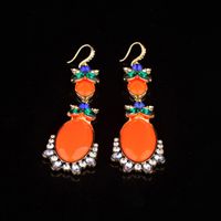 Personality Creative Flower Earrings Design Sense Diamond-studded Gemstone Earrings Wholesale Jewelry main image 3
