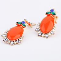 Personality Creative Flower Earrings Design Sense Diamond-studded Gemstone Earrings Wholesale Jewelry main image 4