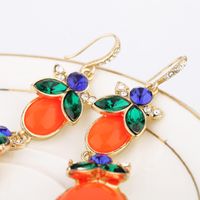 Personality Creative Flower Earrings Design Sense Diamond-studded Gemstone Earrings Wholesale Jewelry main image 5