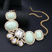 Creative Personality Gemstone Necklace Small Fresh Water Drop Clavicle Chain Fashion Accessories Sweater Chain Wholesale main image 3