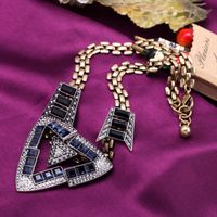 Hip-hop Clavicle Chain Street Style Triangle Necklace Sweet Cool Wind Creative Sweater Chain Wholesale Tide main image 1