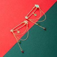 Christmas Series Alloy Color Dripping Oil Christmas Tree Snowflake Chain Brooch main image 3