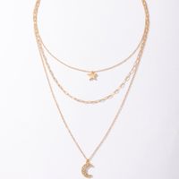 Fashion Creative Jewelry Star Geometric Multilayer Necklace C Letter Three Layer Necklace main image 7