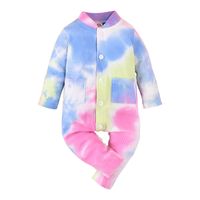 2021 Autumn Children's Clothing New Baby Long-sleeved Jumpsuit Chinese Style Ink Painting Boys And Girls Tie-dyed Jumpsuit sku image 9