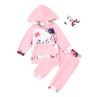 Girls' Sweater New Style Pink Leopard Print Two-piece Suit Children's Sweater Suit sku image 14