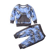 Children's Round Neck Thick Sweater Autumn And Winter Boy Sweater Suit sku image 1
