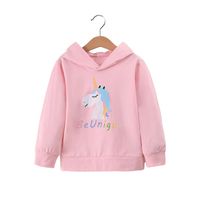 Children's Pink Hooded Sweater 1-6 Years Old Girls New Autumn Sweater sku image 1
