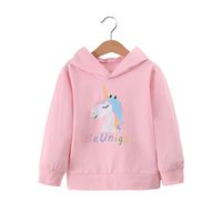 Children's Pink Hooded Sweater 1-6 Years Old Girls New Autumn Sweater sku image 3