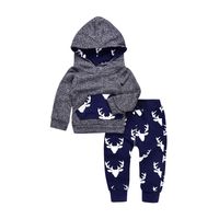 Children's Sweater And Trousers Boys' Long-sleeved Autumn And Winter New Elk Print sku image 2