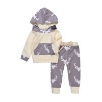 Children's Sweater And Trousers Boys' Long-sleeved Autumn And Winter New Elk Print sku image 3
