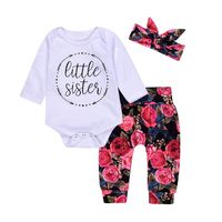 Three-piece Cotton Long-sleeved Romper Suit New Autumn Leisure Children’s Clothing sku image 7