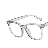 Retro Super Large Rim Plain Glasses For Bare Face  New Anti Blue-ray Glasses Frame Women's Street Shot With Myopic Glasses Option Glasses Frame sku image 3