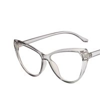 Retro Cat Eye Anti-blue Light Plain Glasses Frame New Flat Mirror sku image 7