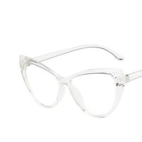 Retro Cat Eye Anti-blue Light Plain Glasses Frame New Flat Mirror sku image 8