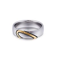 Korean Version New Gold Heart-shaped Couple Ring Creative Couple Ring Wholesale sku image 1
