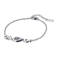 Shining Geometric Zircon Bracelet Fashion Simple Stainless Steel Jewelry sku image 2