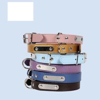 Psm Factory Direct Sales Pet Supplies Pu Leather Adjustable Collar Multiple Dog Cat Collar One Piece Dropshipping main image 1