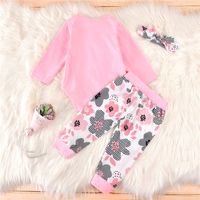 Girls' Printed Bottom-covering Rompers Children's Clothing  0-1 Years Old Children's Clothing Foreign Trade Long Sleeve Spring And Autumn New Children's Suit main image 5