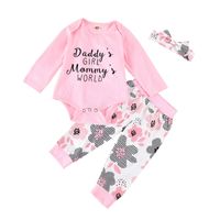 Girls' Printed Bottom-covering Rompers Children's Clothing  0-1 Years Old Children's Clothing Foreign Trade Long Sleeve Spring And Autumn New Children's Suit main image 6