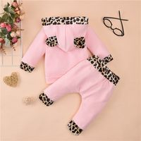 Girls' Sweater New Style Pink Leopard Print Two-piece Suit Children's Sweater Suit main image 5