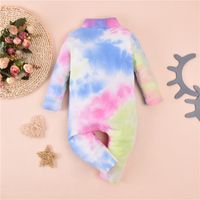 2021 Autumn Children's Clothing New Baby Long-sleeved Jumpsuit Chinese Style Ink Painting Boys And Girls Tie-dyed Jumpsuit main image 4