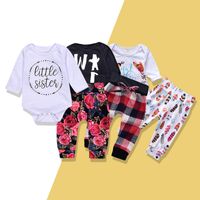 Combinaison Barboteuse Trois Pièces En Coton À Manches Longues Nouveaux Vêtements Pour Enfants De Loisirs D&#39;automne main image 1