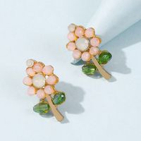 Fashion Imitation Crystal Small Fresh Flower Earrings main image 1