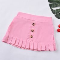 Filles Tie-dye Pit Strip Col Rond Hauts À Manches Longues Rose Jupes Courtes Automne Vêtements Pour Enfants main image 4
