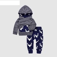Children's Sweater And Trousers Boys' Long-sleeved Autumn And Winter New Elk Print main image 1