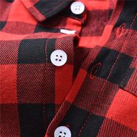 2021 Autumn New Boys' Plaid Shirt Casual Top Letter Printed Children's Handsome Shirt Boys' Clothing main image 5