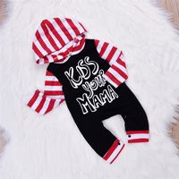 Baby Jumpsuit Baby Letter Print Long Sleeve Hooded Climbing Jumpsuit main image 6