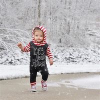 Baby Jumpsuit Baby Letter Print Long Sleeve Hooded Climbing Jumpsuit main image 4