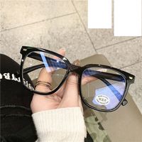 Retro Super Large Rim Plain Glasses For Bare Face  New Anti Blue-ray Glasses Frame Women's Street Shot With Myopic Glasses Option Glasses Frame main image 1