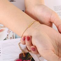 New Korean Fashion Personality Letter Temperament Five-pointed Star Creative Bracelet Jewelry main image 4