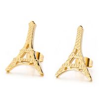 New European And American Fashion Simple Style Personality Pyramid Stainless Steel Earrings main image 6
